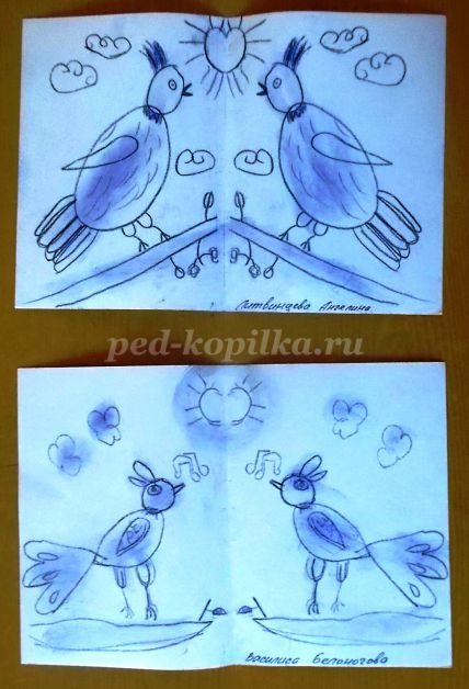 Нарисовать птицу ребенку 5 лет
