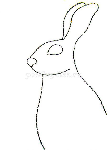 Рисунок зайца ребенка 5 лет
