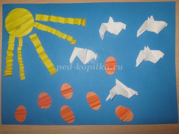 Детские схемы оригами по сборке птиц