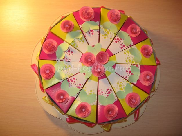 Примеры подарков пожеланий для бумажного торта: