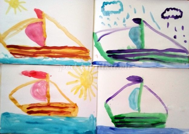 Как нарисовать лодку поэтапно ребенку 5 лет