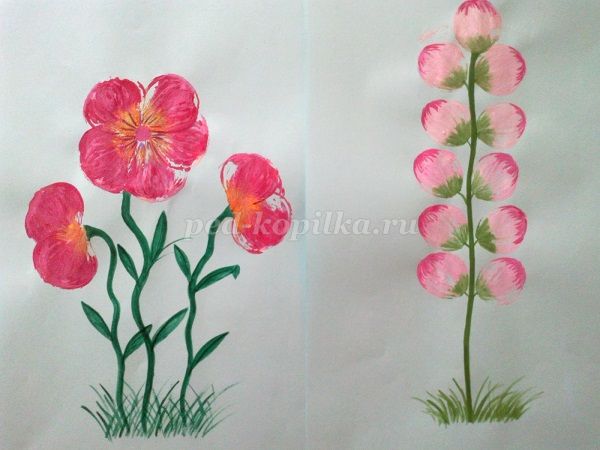 Как нарисовать цветочек ребенку 3 года