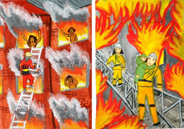 Рисовать пожарника ребенку 5 лет thumbnail