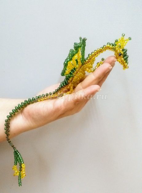 Разные техники плетения дракона бисером