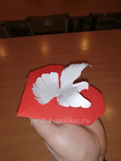 Валентинка-оригами