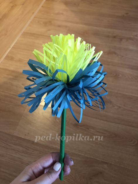 Весенний цветок из бумаги своими руками пошагово с фото