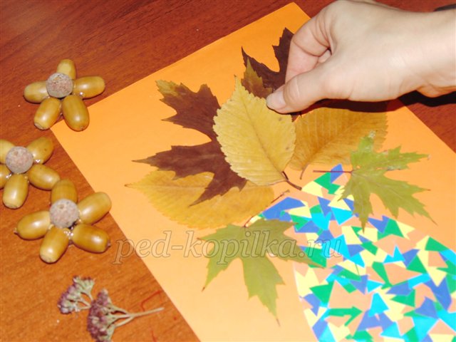 Мастер-класс: Объемная аппликация из природного материала с использованием бумажной мозаики «Ваза с цветами»