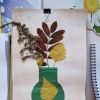 Аппликация из цветной бумаги и природного материала "Осенний букет"